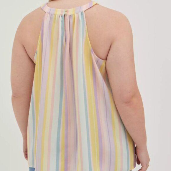 Torrid Gauze Goddess Neck Tank - Picture 2 of 11